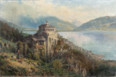 View of Morcote on Lake Lugano by Ambrogio Preda